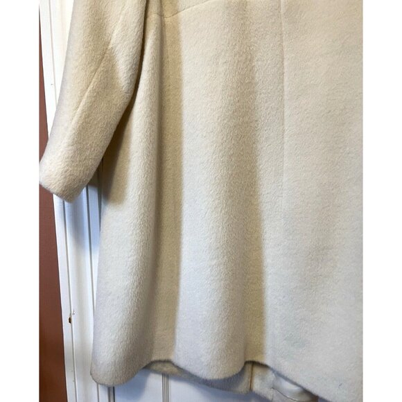 Harve Benard Cream Wool Coat - Picture 10 of 14